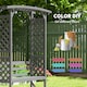 image 6 of Outsunny Garden Bench, Arch Pergola with Natural Wooden Garden Arbour with Seat for VinesClimbing Plants for Outdoor Space, Grey | Grey