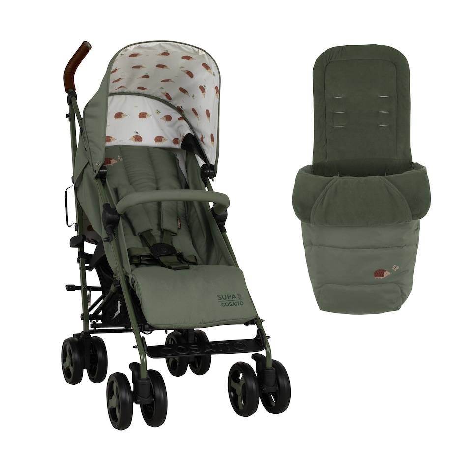 image 1 of Cosatto Supa 3 Compact Pushchair Stroller with Footmuff Birth to 25kg