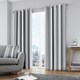 image 1 of Fusion Whitworth Stripe Eyelet Curtains Grey