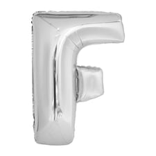 Unique Party F Giant Foil Balloon - Silver - One Size