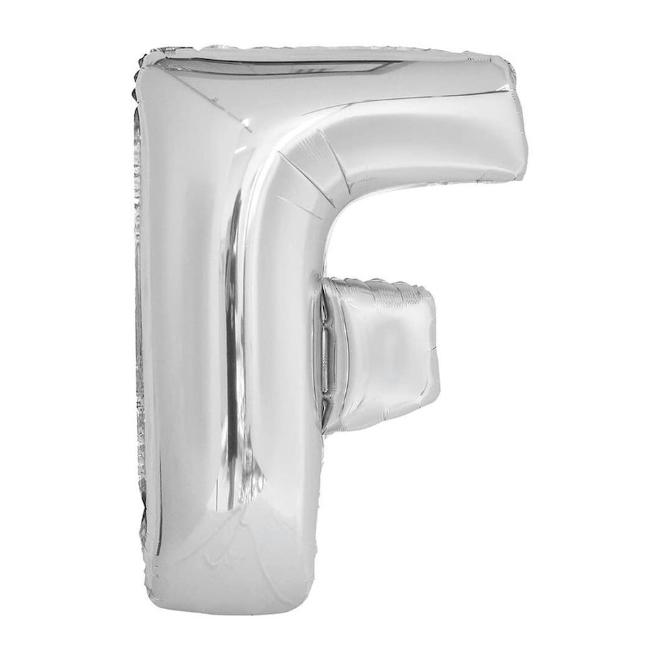 Unique Party F Giant Foil Balloon - Silver - One Size