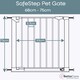 image 3 of Bettacare SafeStep Dog Gate, Black, 68cm - 75cm, Extra Low Walkthrough, Pressure Fit Safety Gate, Pet Gate for Stairs and Doors