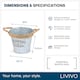 image 7 of Round Zinc Plant Pot 16cm with Hessian Handle