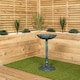 image 2 of 63cm Verdi Green Traditional Garden Patio Resin Bird Bath | Green | Green
