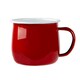 image 4 of Argon Tableware Coloured Enamel Belly Mugs - 375ml - Red - Pack of 6 | Red | Red