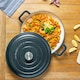 image 7 of Argon Tableware Cast Iron Shallow Casserole Dishes - Enameled Dutch Oven - Self-Basting Lid - Hob to Oven - 3.5 Litre - Matt Black - Pack of 2 | Black | Matt Black