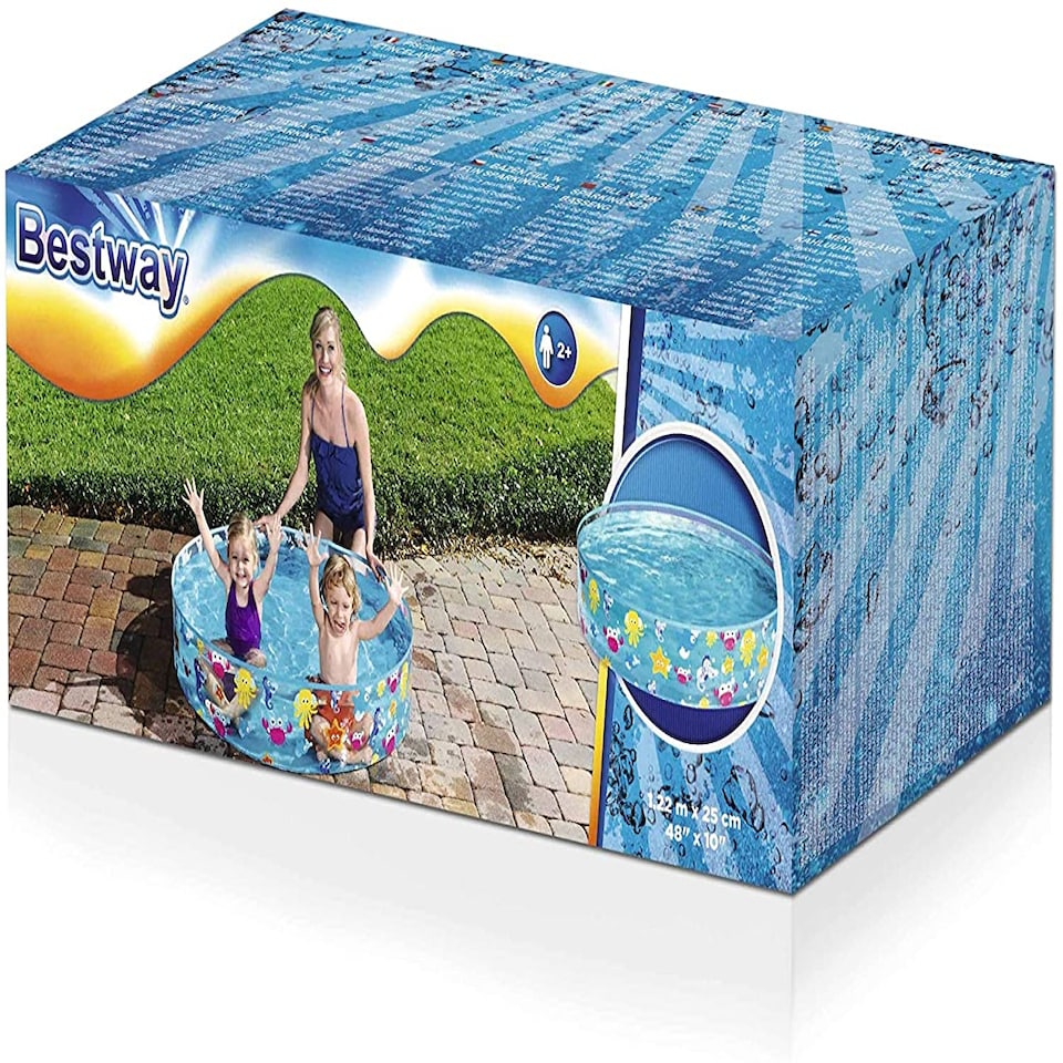 image 1 of Bestway Kids Paddling Pool Rigid Multicolour Star Fish Swimming Pool for Garden Play Fun