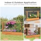 image 9 of COSTWAY Raised Garden Bed Planter Box w/2-Sided Trellis Orange