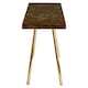 image 3 of Stunning Console Table With Agate Top, Agate Stone Top Hallway Console Table, Geometric Design Sofa Table Gold
