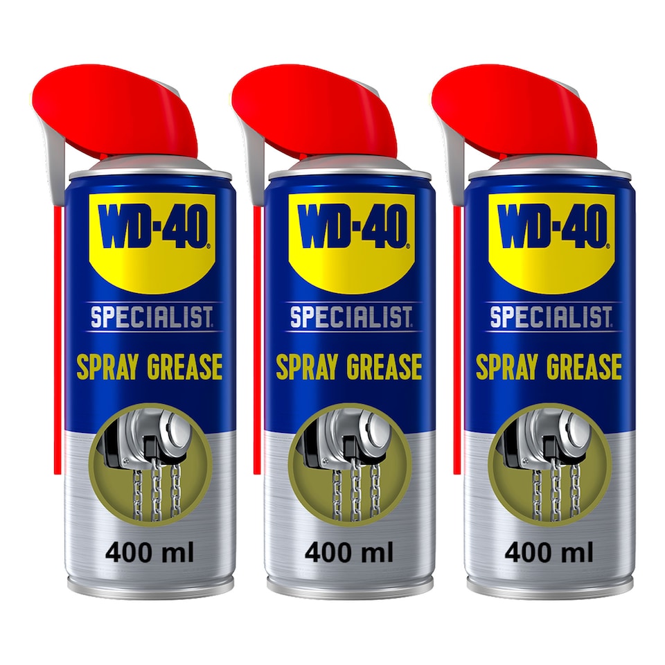 image 1 of WD-40 Specialist Spray Grease High Performance Lubrication 400ml, 3 Pack