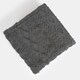 image 5 of OHS Cable Knit Sherpa Texture Blanket Throw, 130x160cm - Grey