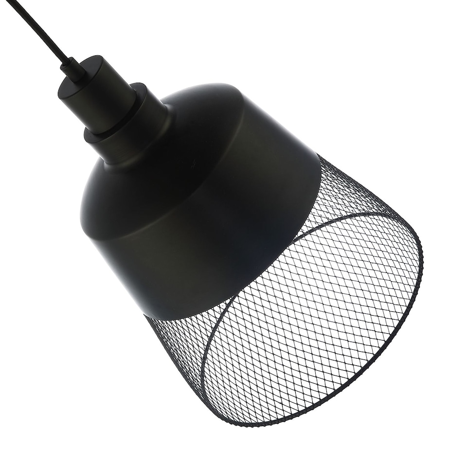 image 1 of Industrial Vintage Pendant Light Shade with Wire Mesh Grill Design | Black | Black | 1