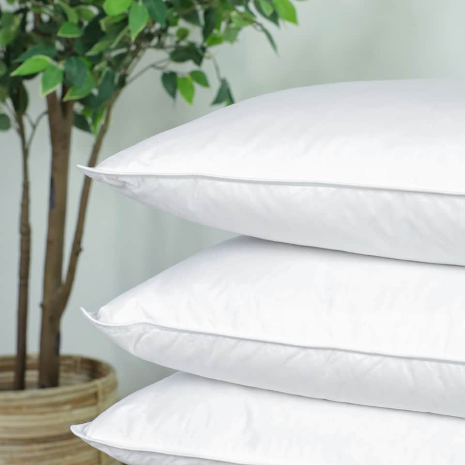 image 1 of Duck Feather & Down Pillow - Soft / Medium White | One Size