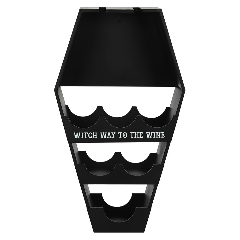 Something Different Coffin Wine Rack - Black - One Size