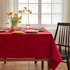Rectangle Wipe Clean Table Cloth, Polyester Table Cover - 52x70 Inch