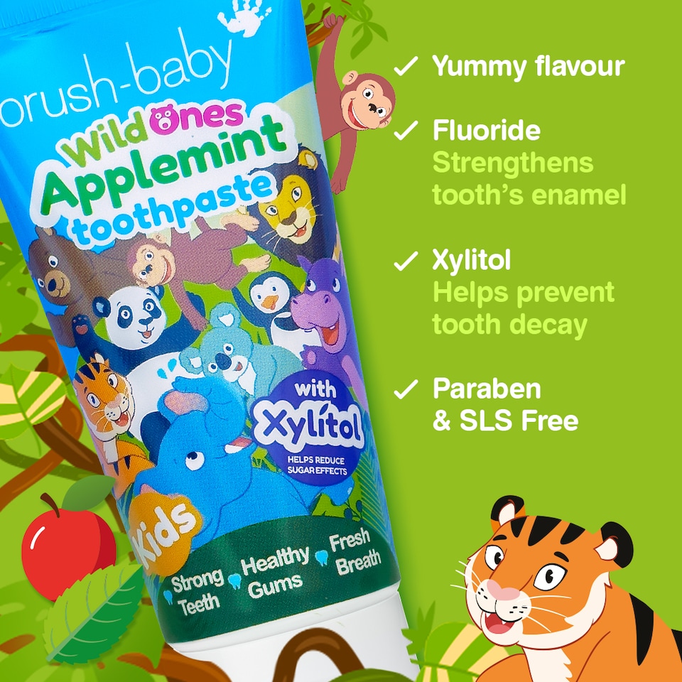image 1 of Brush Baby WildOnes Applemint Childrens Toothpaste