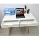 image 4 of Wooden Computer Desk Dressing Table With Drawers White