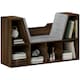 image 1 of HOMCOM Cube Bookshelf Organizer with Reading Seat, Six Cubes, Chestnut