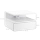 image 5 of HOMCOM Floating Bedside Table Set of 2, Wall Mount Nightstands with Storage Drawer and Open Shelf for Bedroom, White