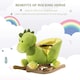 image 4 of HOMCOM Kids Rocking Horse, Plush Ride-On Dinosaur Seat w/ Seat Safety Belt