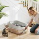 image 2 of PawHut Stainless Steel Cat Litter Box with High Sides Grey | L