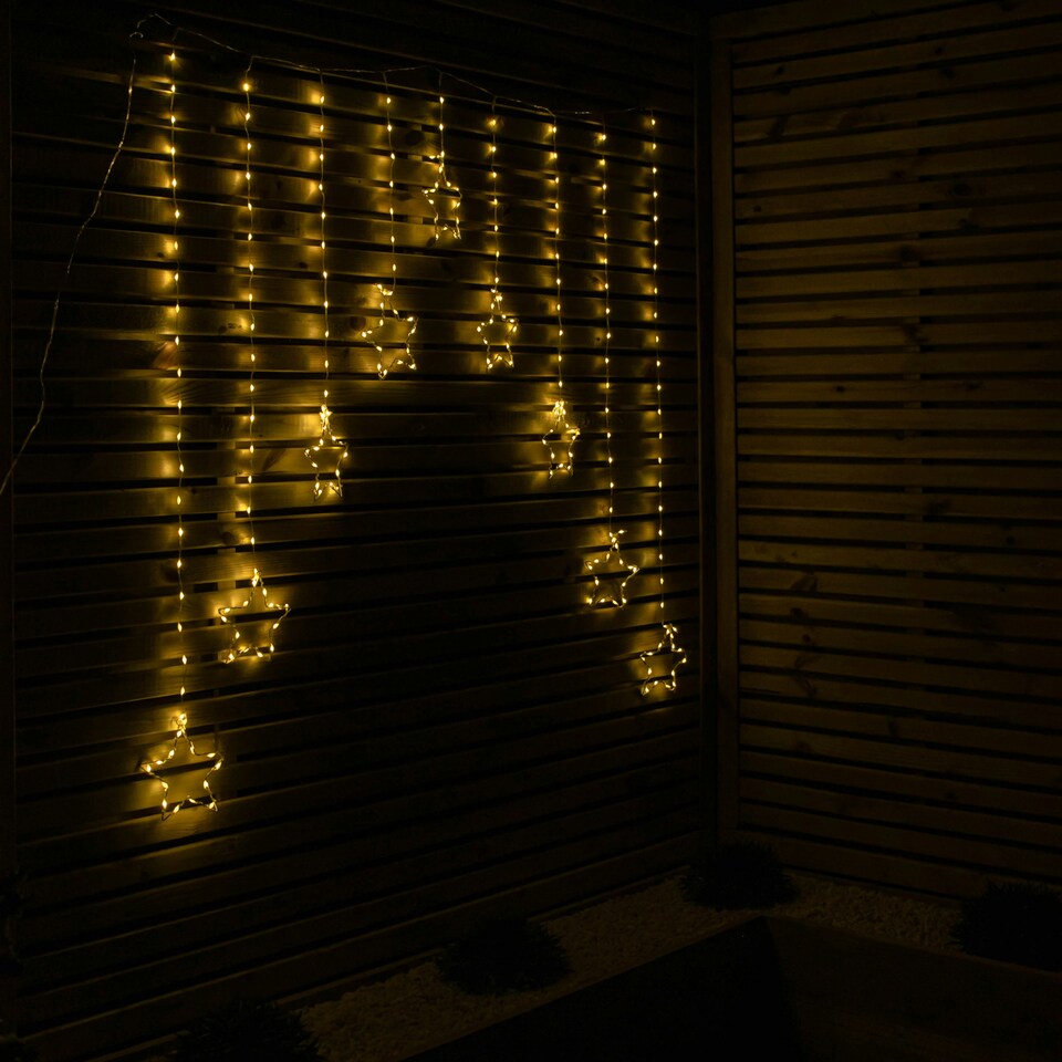 image 1 of 1.2m x 1.2m FlexiBrights Christmas Star Curtain Lights with 258 Warm White LEDs
