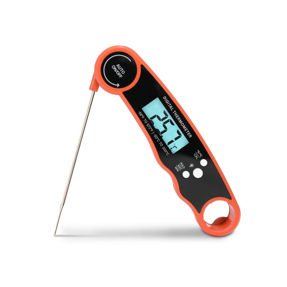 image 1 of Keplin Cook Digital Meat Thermometer Instant Read Foldable Probe Backlit LCD