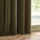 image 4 of Heavy Chenille Blackout Eyelet Curtain Pair | Green | Olive | 2