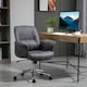 image 2 of Vinsetto Swivel Computer Office Chair Mid Back Desk Chair for Home, Deep Grey