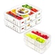image 1 of SPARES2GO Food Storage Containers with Securing Clips Lid and Removable Divider Compartments (2 x Small + 2 x Large)