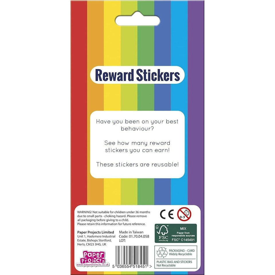 image 1 of Paper Projects Reusable Rosette Reward Stickers - Multicoloured - One Size