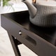 image 5 of Folding Butlers Side Table Portable Wooden Food Serving Tray | Black