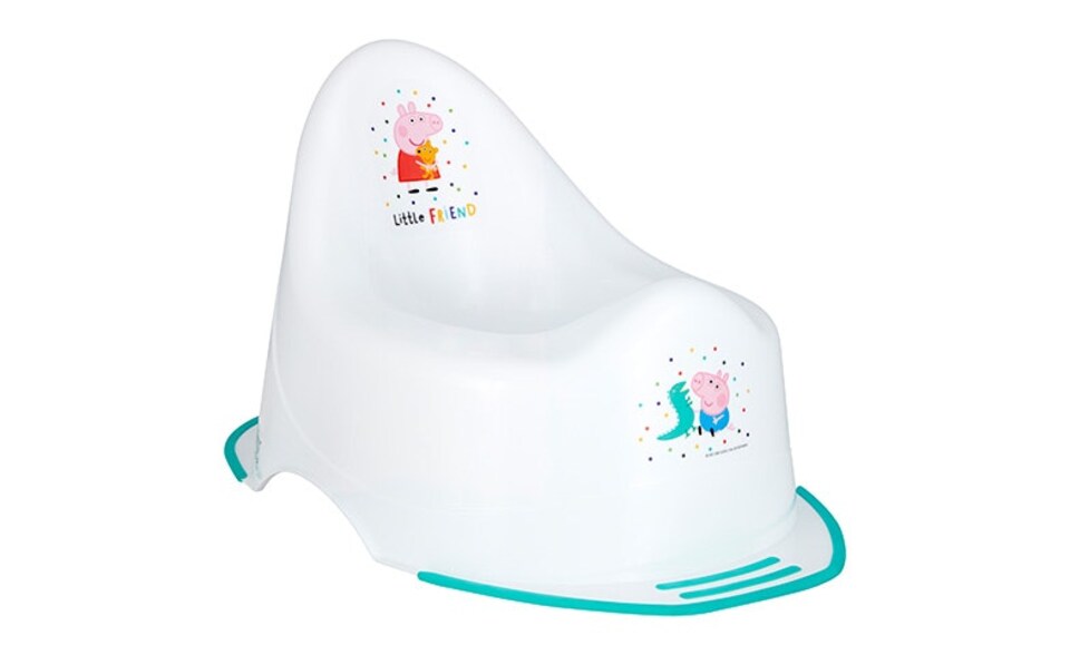 image 1 of Peppa Pig Teal Non Slip Potty, Training Seat and Step Stool