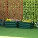 image 2 of Outsunny Set of 2 Raised Garden Bed Galvanised Planter Box, Green | Green | Green