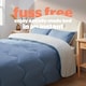 image 2 of Silentnight 10.5 Tog Seersucker Coverless Duvet and Pillowcase Set N/A | Blue/Grey | King