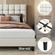 image 5 of Yaheetech 150 cm W × 200 cm L Upholstered Bed Frame Beige