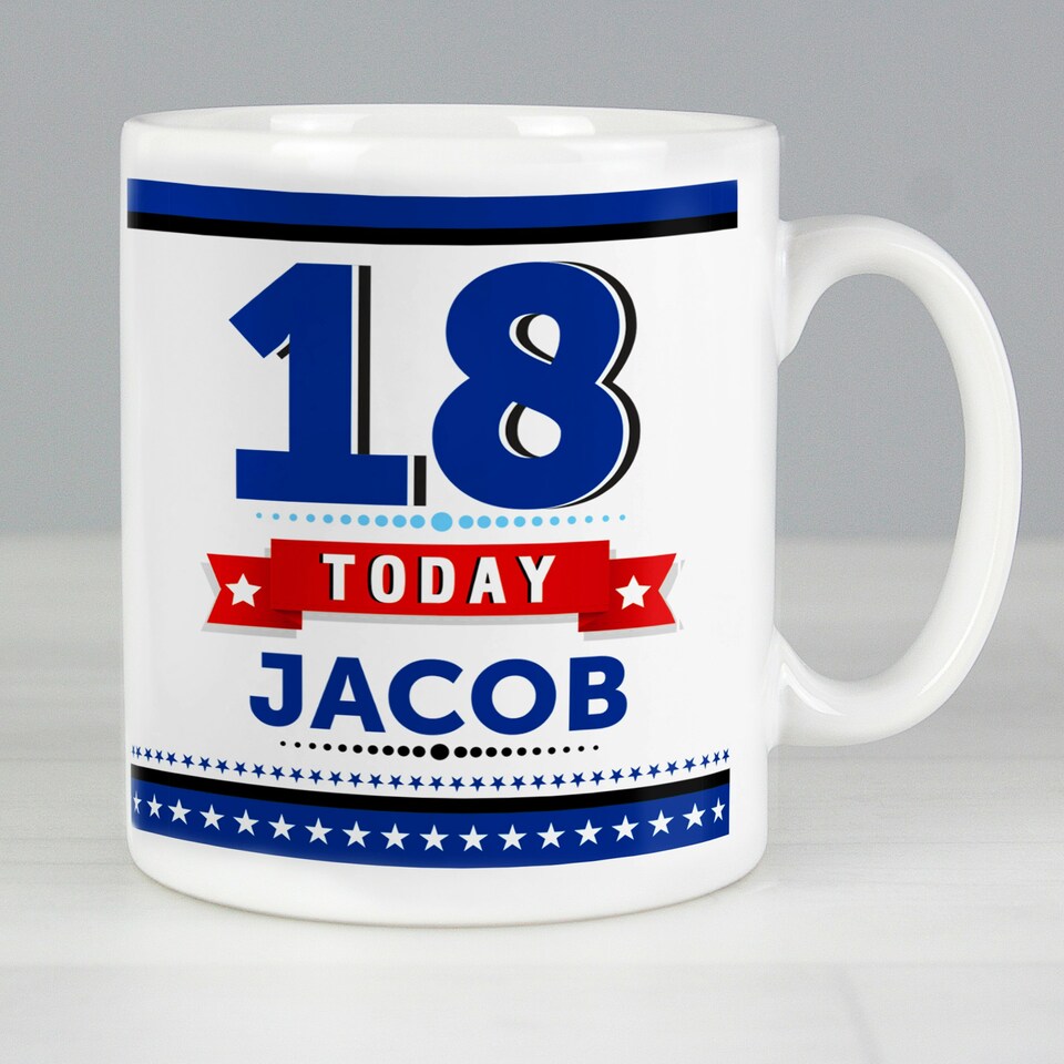 image 1 of Personalised Birthday Star Mug White