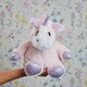 image 2 of Warmies Plush Iridescent Pink Unicorn Microwavable Wheat Bag LARGE