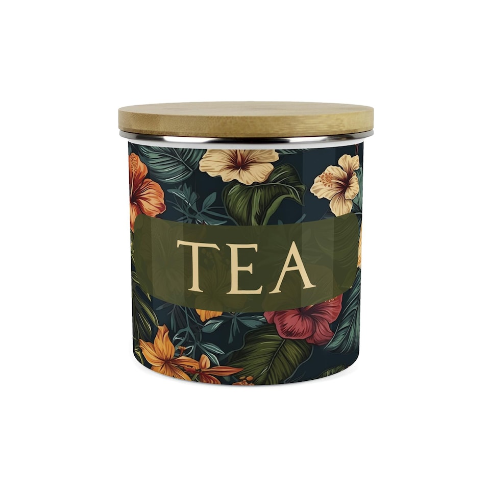 image 1 of Dark Hibiscus Large Tea Canister