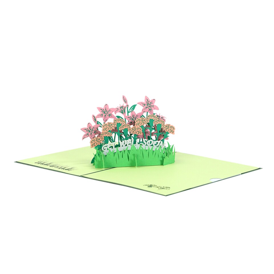 image 1 of Healing Blooms 3D Pop Up Get Well Soon Card