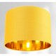 image 2 of Contemporary Ochre Cotton 10 Inch Table-Pendant Lamp Shade with Shiny Gold Inner | Yellow