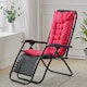 image 3 of Living and Home Thick Chaise Lounge Chair Cushion, Rose Red-125cm | Red