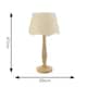 image 3 of ValueLights Victoria Light Wood Table Lamp Scallop White Trim Shade and Bulb