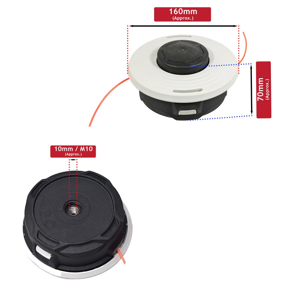 image 1 of SPARES2GO Trimmer Head Spool for Stihl FS108 FS111 FS120 FS130 FS131 Brushcutter 10mm