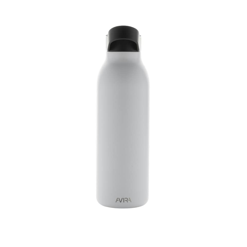 image 1 of Avira Ara Flip Top Recycled Stainless Steel 500ml Water Bottle - White - One Size White | One Size