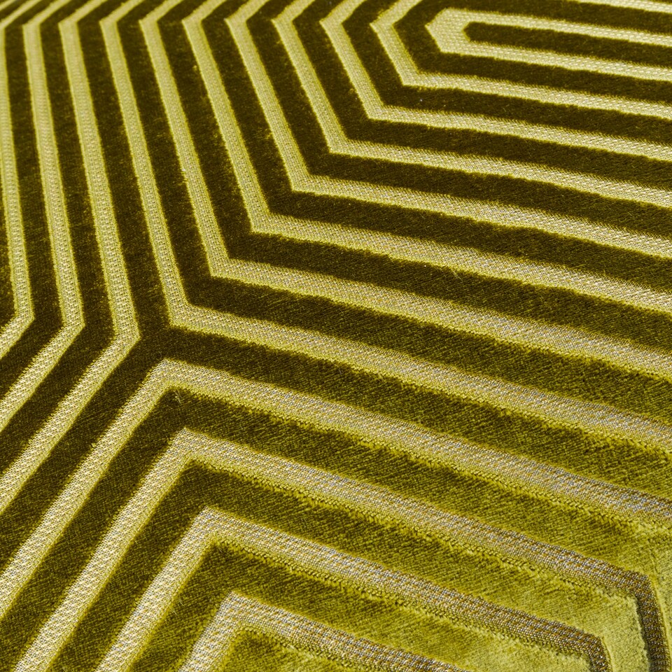 image 1 of Paoletti Evoke Cut Velvet Cushion Cover Green