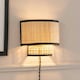 image 2 of ValueLights Grant Pair of - Plug in Natural Rattan Wicker Cane Easy Fit Wall Lights