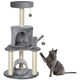 image 1 of PawHut Cat Tree Tower Activity Centre w/ Jute Post Bed Tunnel Perch Hanging Toy
