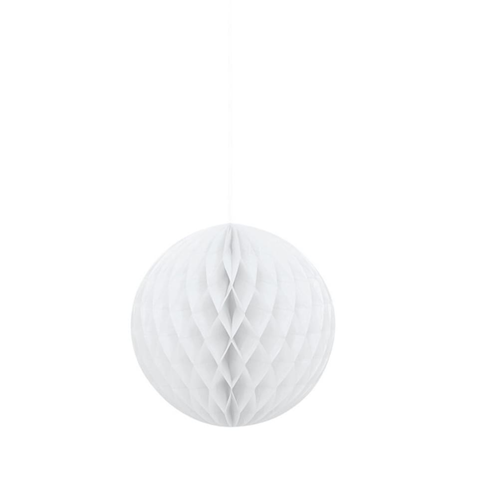 Unique Party Round Paper Lantern - White - 8 Inch