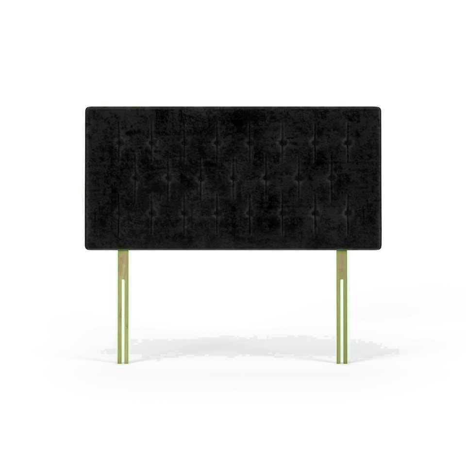Lona Black Naples Velvet Headboard King Size N/A